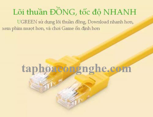 Ugreen 11233 5M màu Vàng Cáp mạng LAN CAT5E UPT NW103 30011233